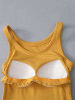 Hazel Blues® |  Round Neck Tank with Bra