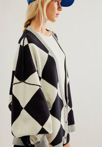 Hazel Blues® |  Color Block Button Down Long Sleeve Cardigan