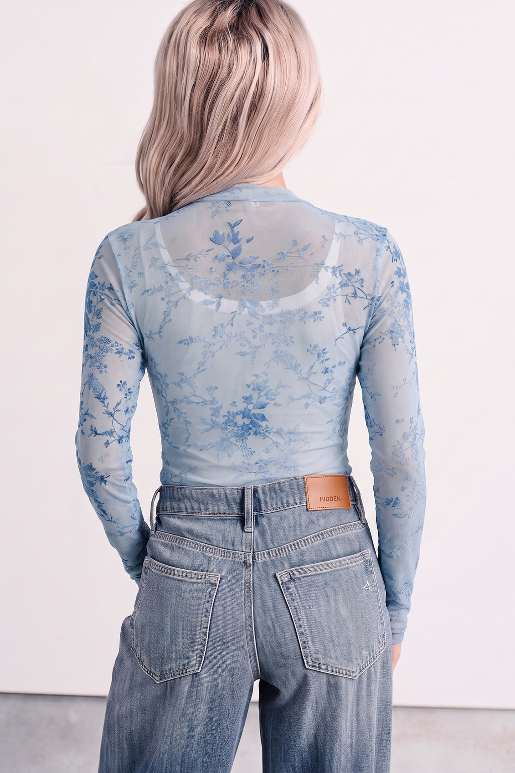 Cora Wilde Floral Mock-Neck Bodysuit