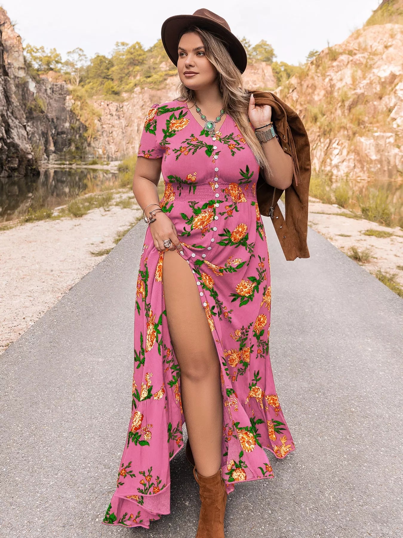 floral maxi dress size 16 Hazel Blues