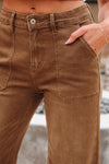 Hazel Blues® |  Breen Cropped High Rise Wide Leg Jeans
