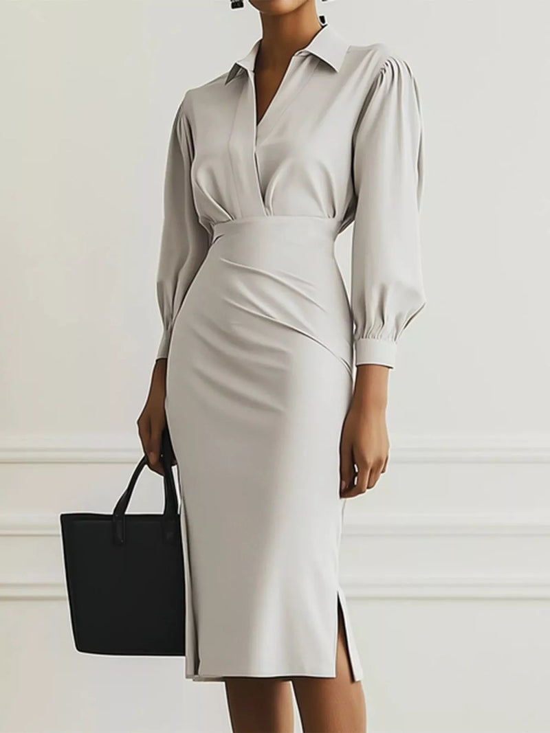 cut out ruched midi shirt dress Black Woven Cut Out Detail Ruched Midi Dress