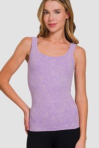 Zenana Ribbed Scoop Neck Tank