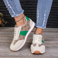 Hazel Blues® |  Contrast Round Toe Flat Sneakers