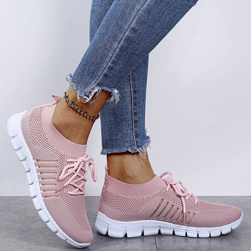 Hazel Blues® |  Breathable Mesh Lace Up Sneakers