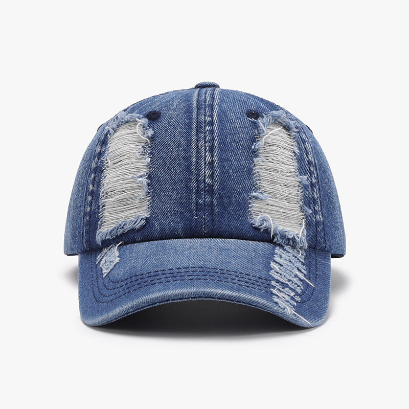 Hazel Blues® |  Distressed Cotton Baseball Cap