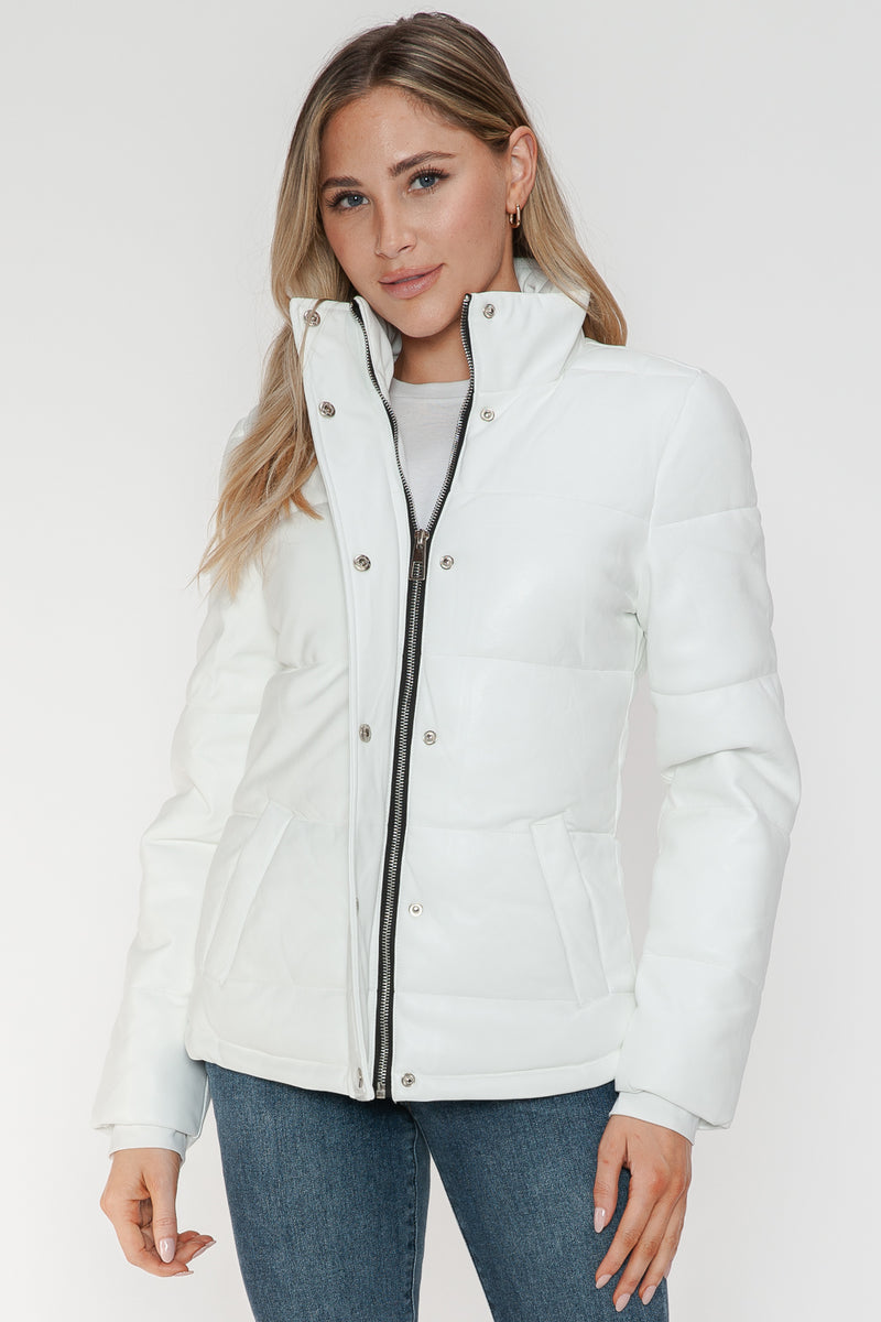 Hazel Blues® |  YMI Pocketed Zip Up Turtleneck Puffer Jacket