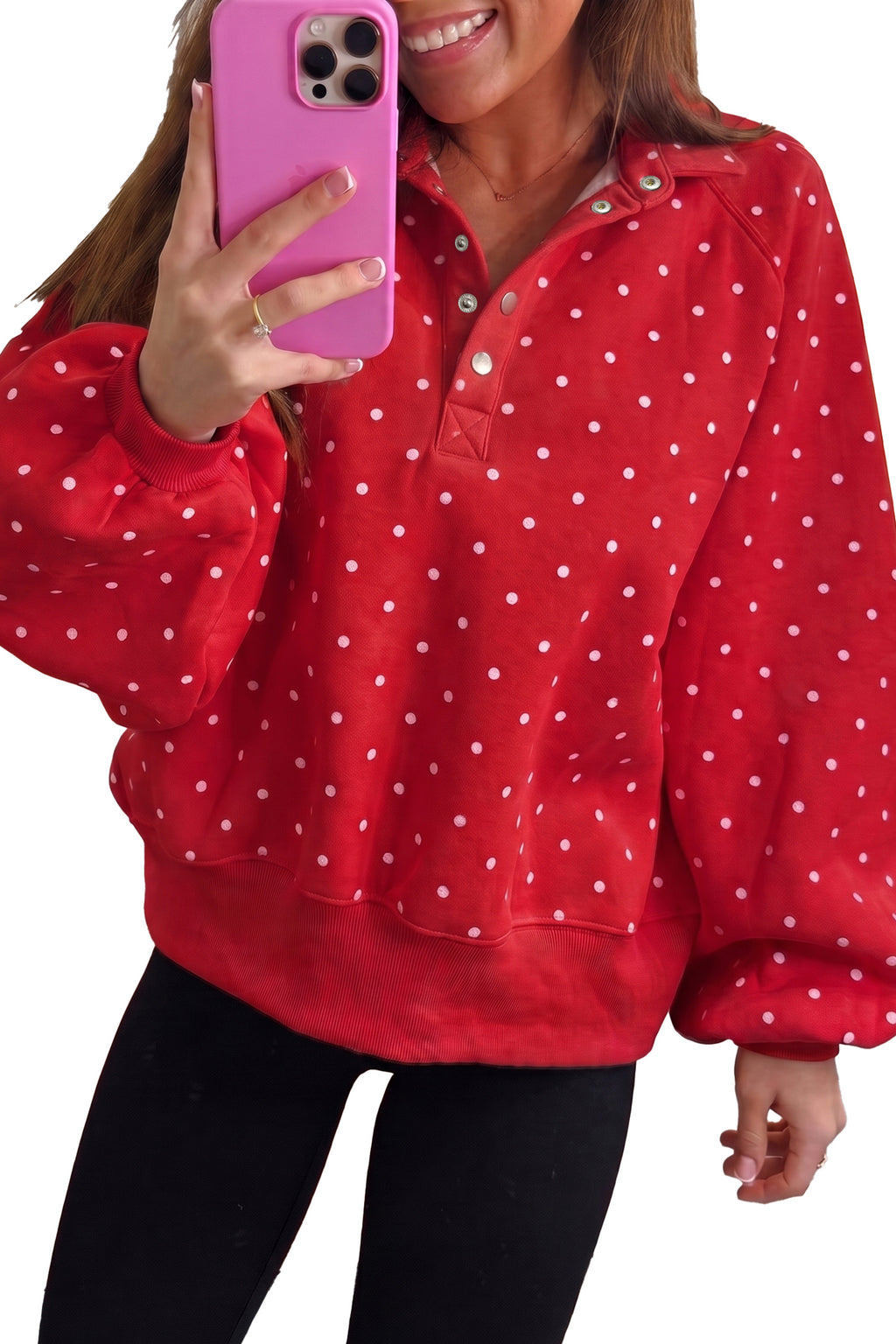 Ruby Dot Polka-Dot Sweatshirt