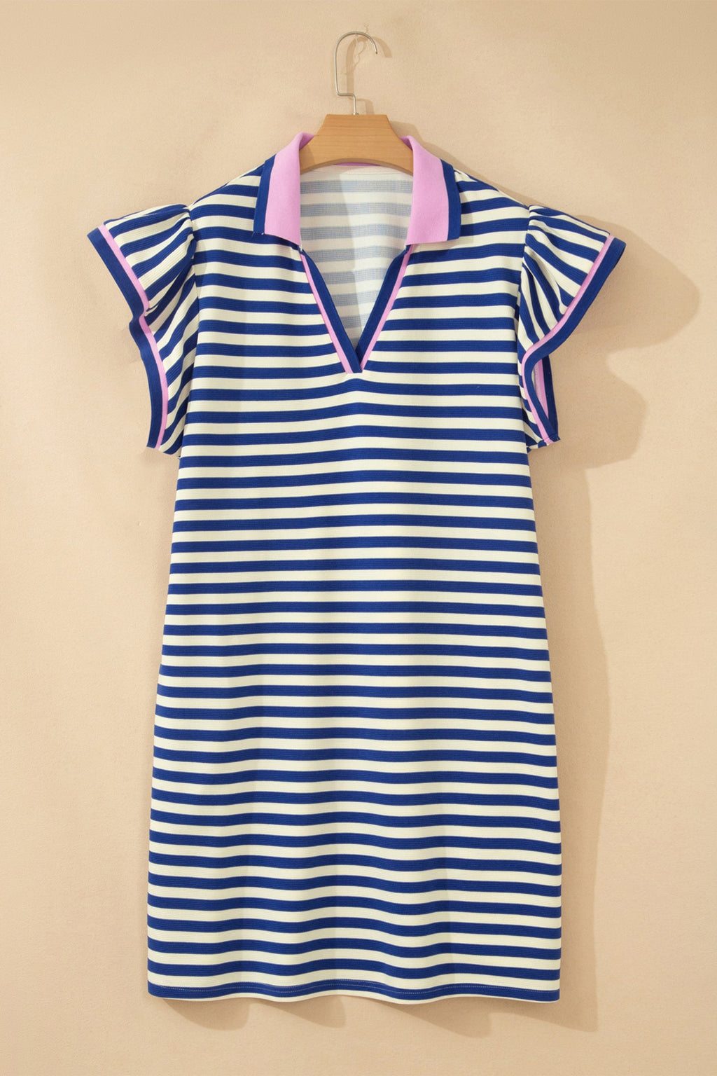 Striped Shift Dress Colorblock V-Neck Short Sleeve Casual Summer | Striped Colorblock Short Sleeve Dress