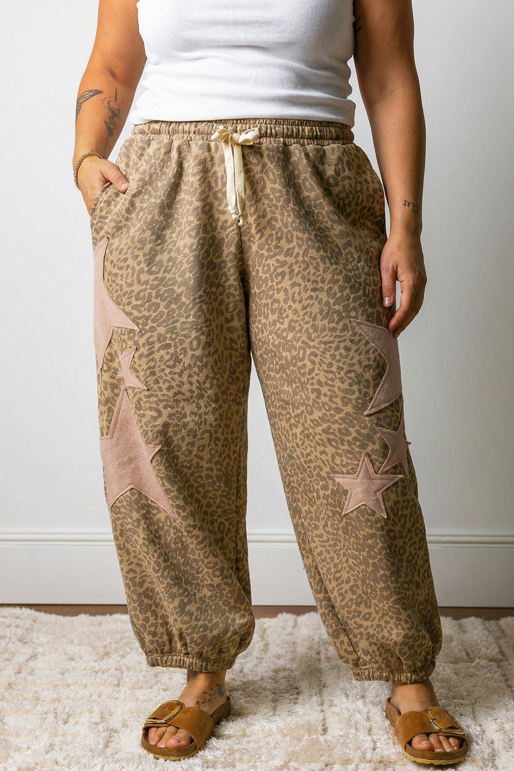 Hazel Blues® |  Cowgirl Charm Pants | Western Leopard Pants