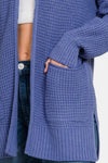 Hazel Blues® |  Zenana Waffle Open Front Sweater Cardigan