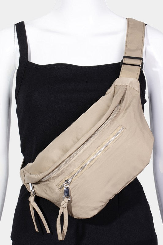 Hazel Blues® |  Fame Multi Pocket Nylon Crossbody Bag