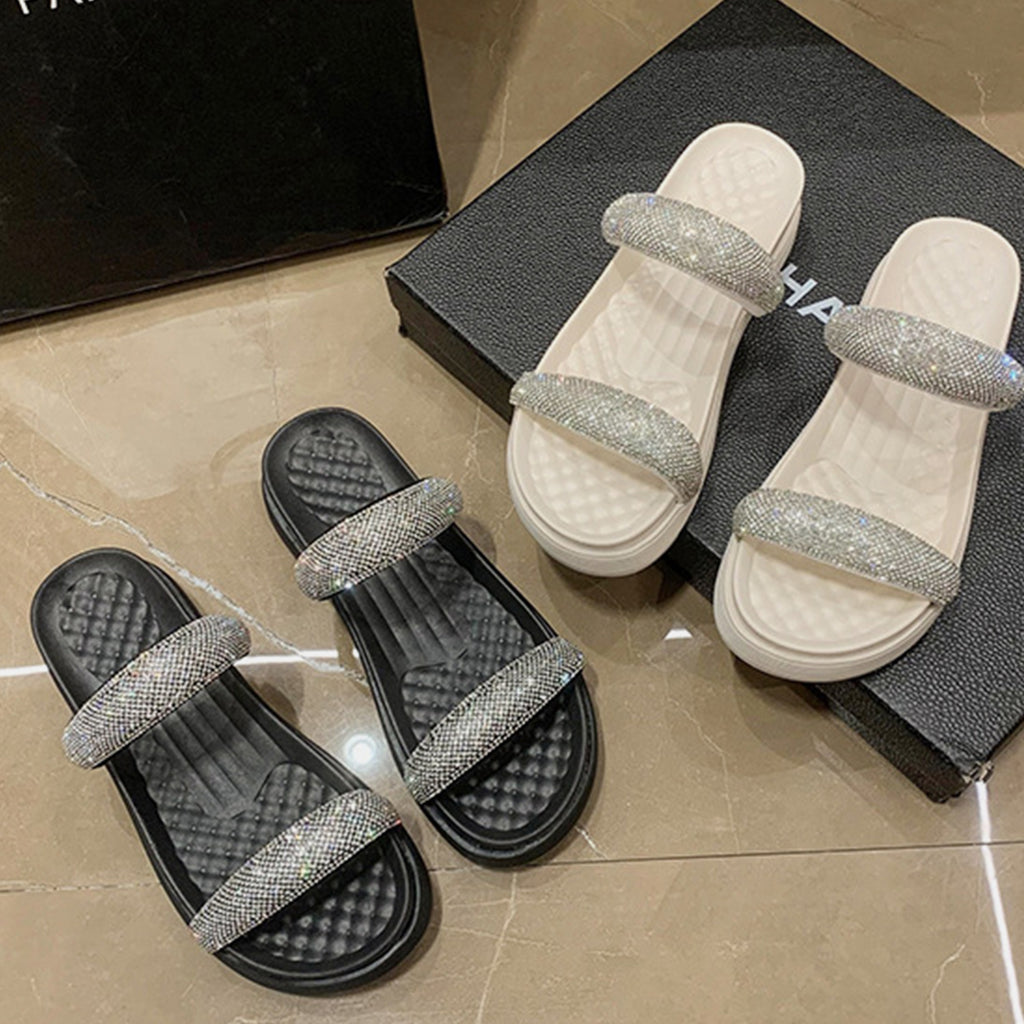 Hazel Blues® |  PU Leather Open Toe Platform Sandals