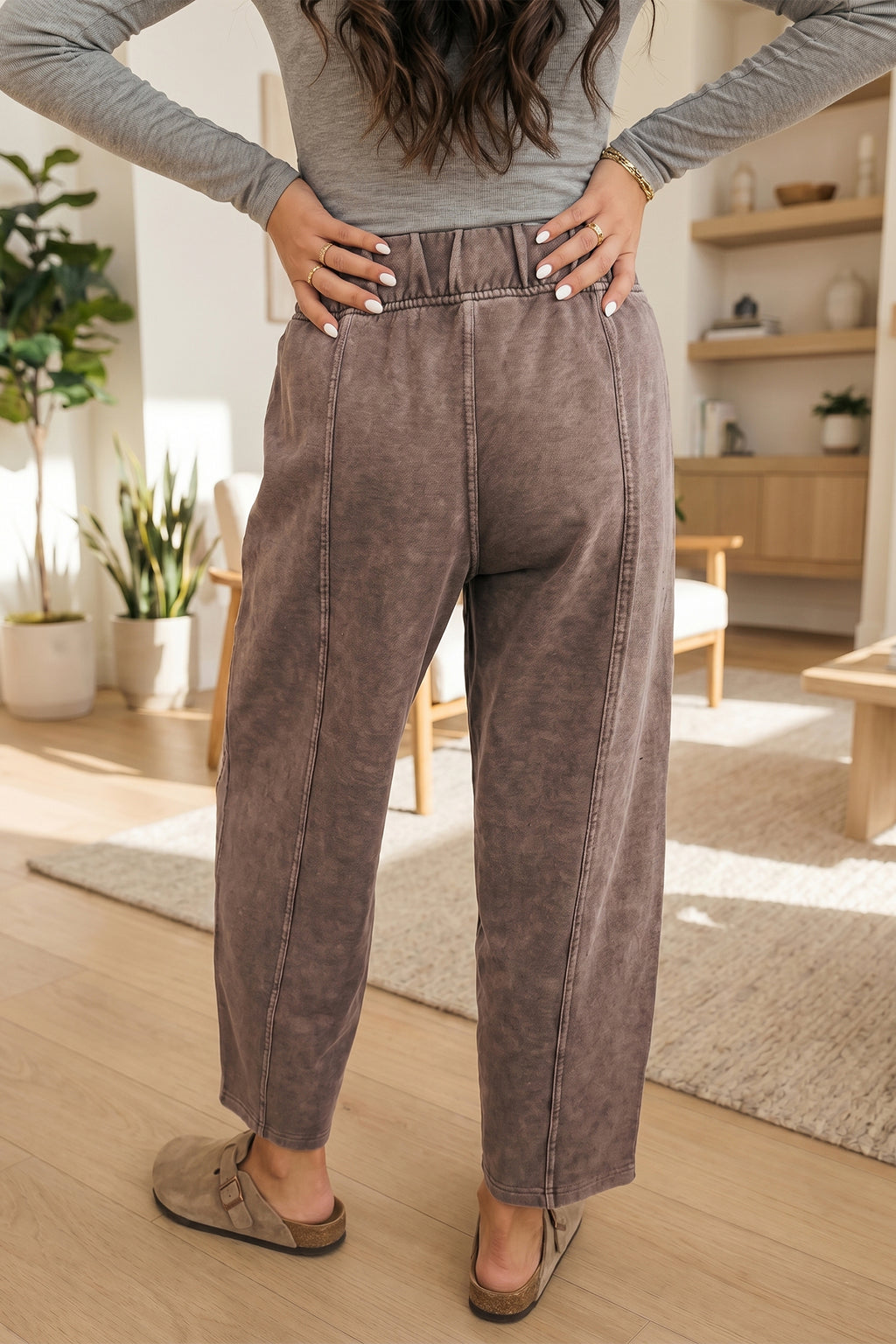 Julia Ruth Barrel-Leg Pants