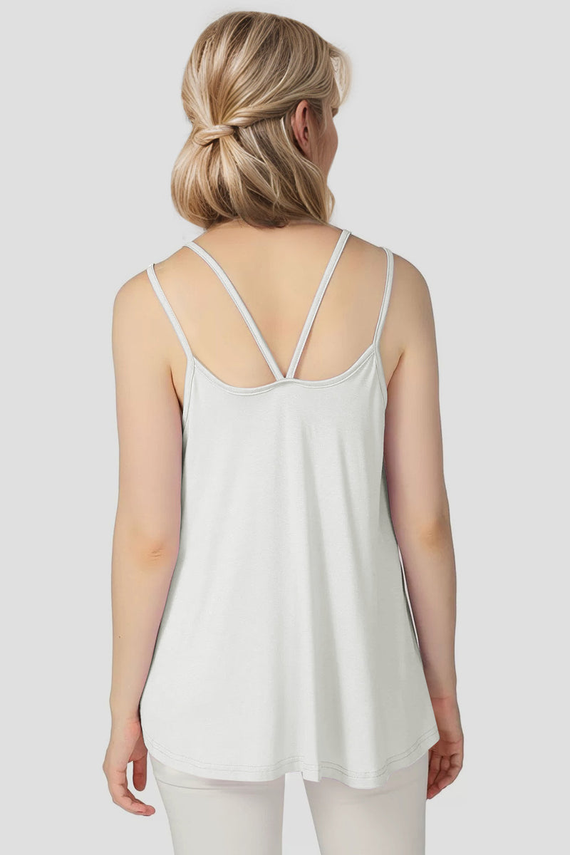 Basic Bae Bamboo Scoop Neck Double Spaghetti Straps Cami