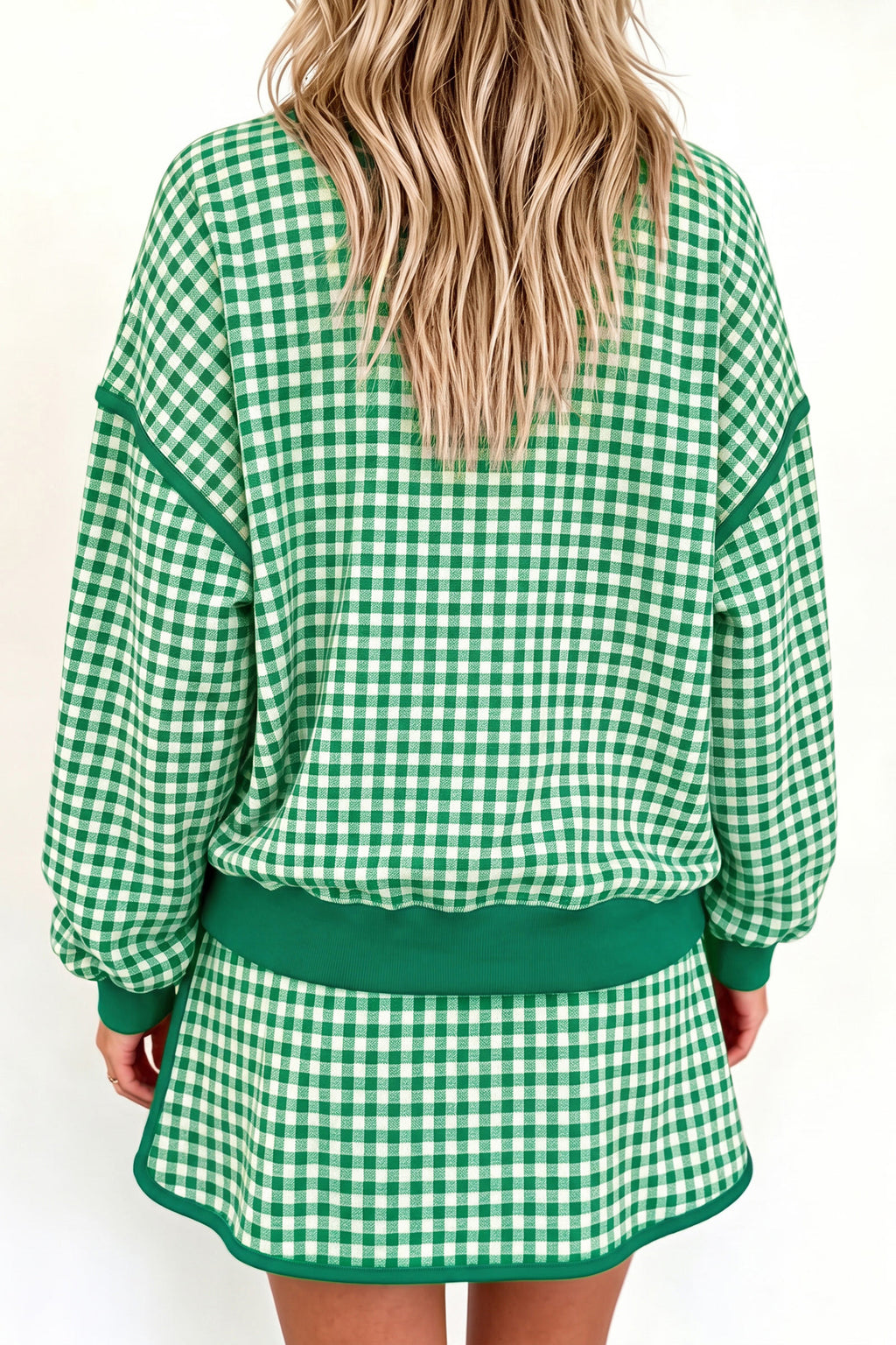 Blaire Jean Green Christmas Gingham Skort Set