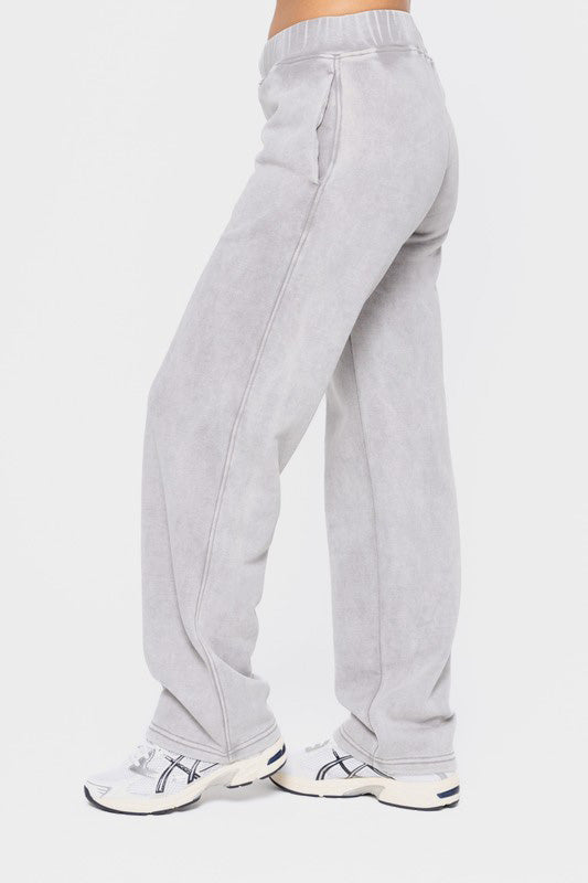 Hazel Blues® |  Mono B Elastic Waist Fleece Pants with Pockets