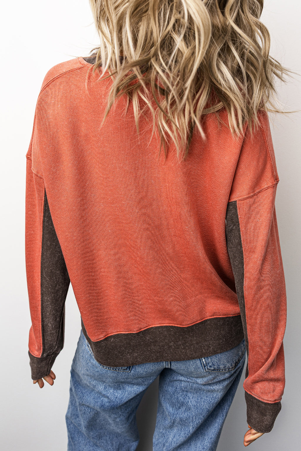 Fiona Wren Pink Color-Block Sweatshirt