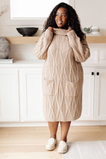 Hazel Blues® |  Bundled Beauty Turtleneck Sweater Dress