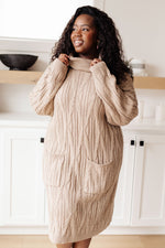 Hazel Blues® |  Bundled Beauty Turtleneck Sweater Dress