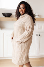 Hazel Blues® |  Bundled Beauty Turtleneck Sweater Dress
