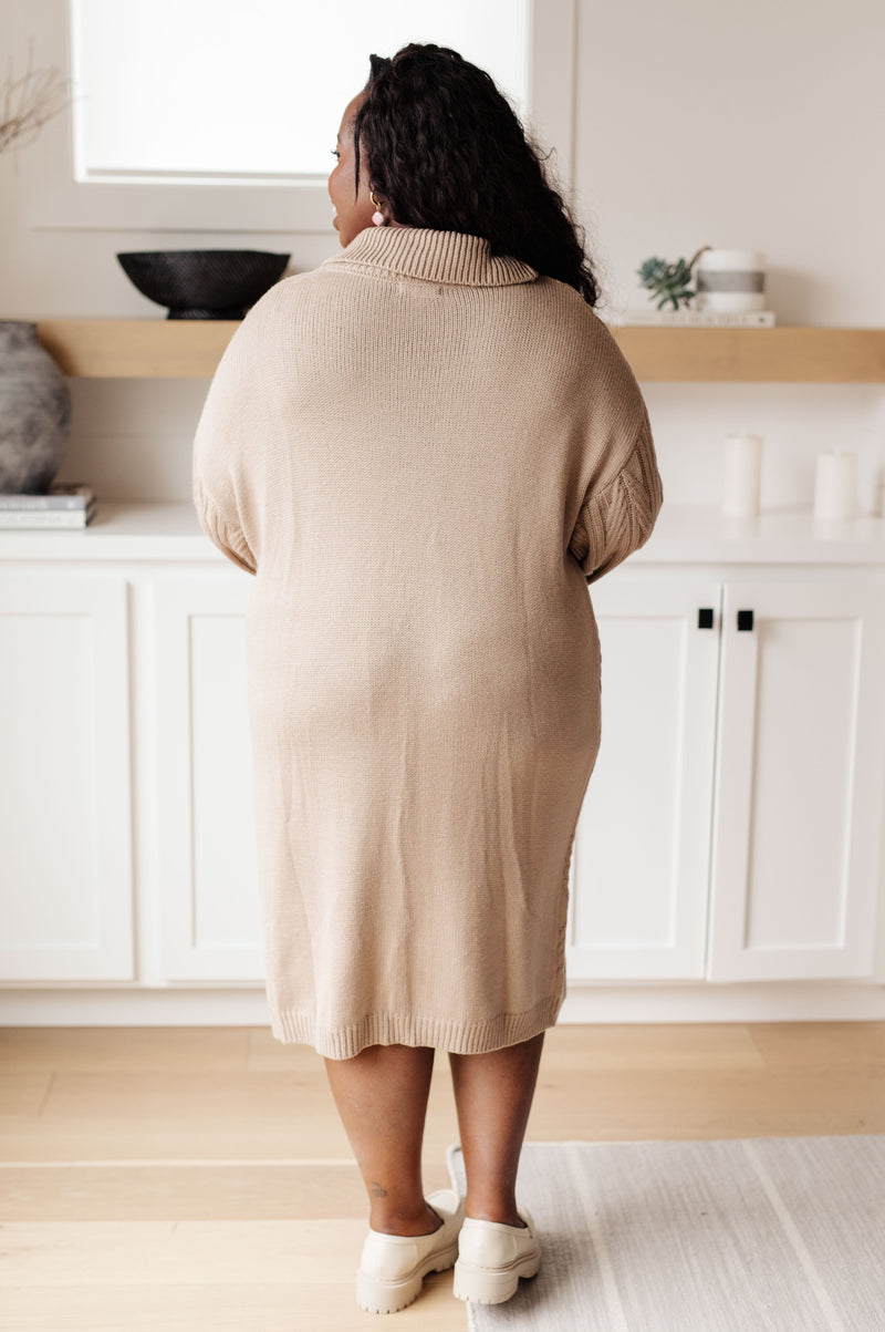 Hazel Blues® |  Bundled Beauty Turtleneck Sweater Dress