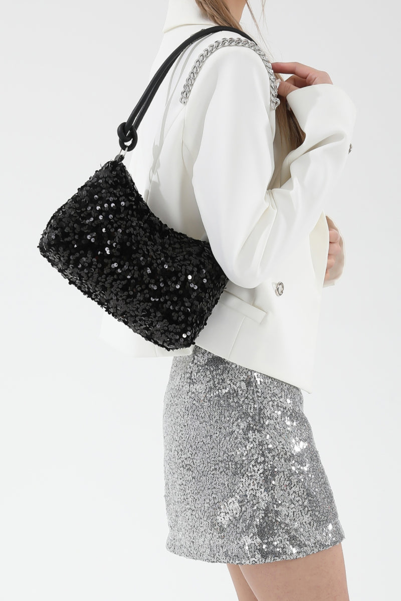 Hazel Blues® |  Sequin Double Strap Shoulder Bag