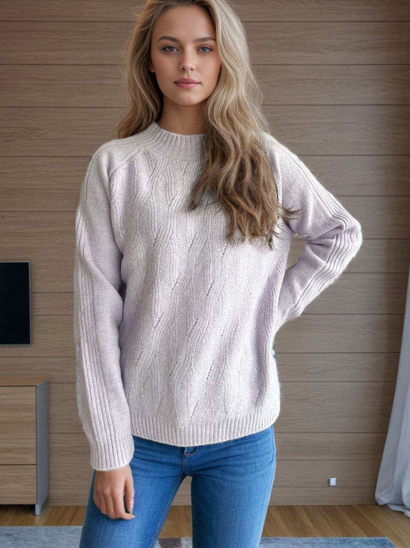 Hazel Blues® |  Mock Neck Long Sleeve Sweater