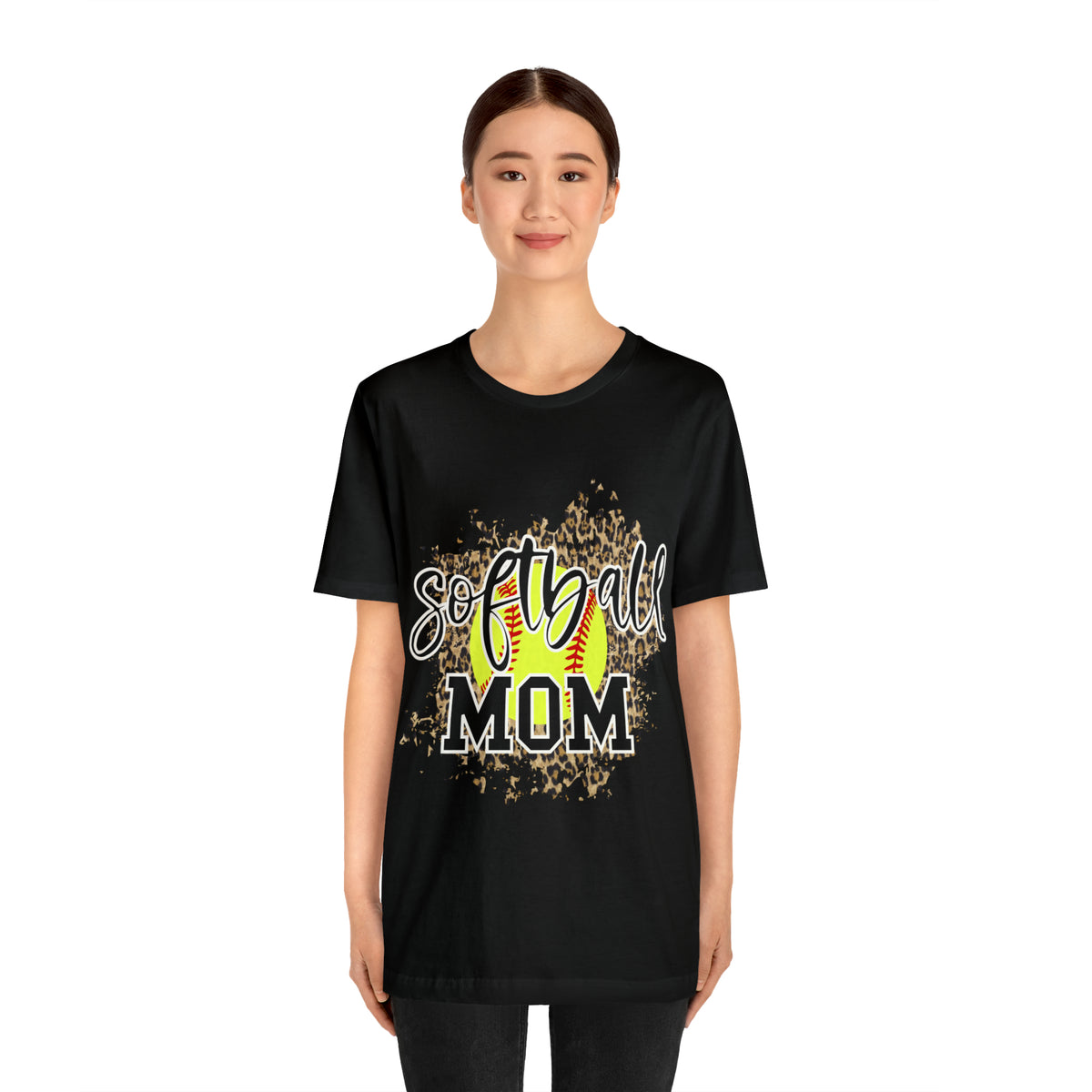 Hazel Blues® |  Softball Mom Leopard Graphic Tee