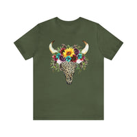 Hazel Blues® |  Leopard Cow Skull Graphic Tee