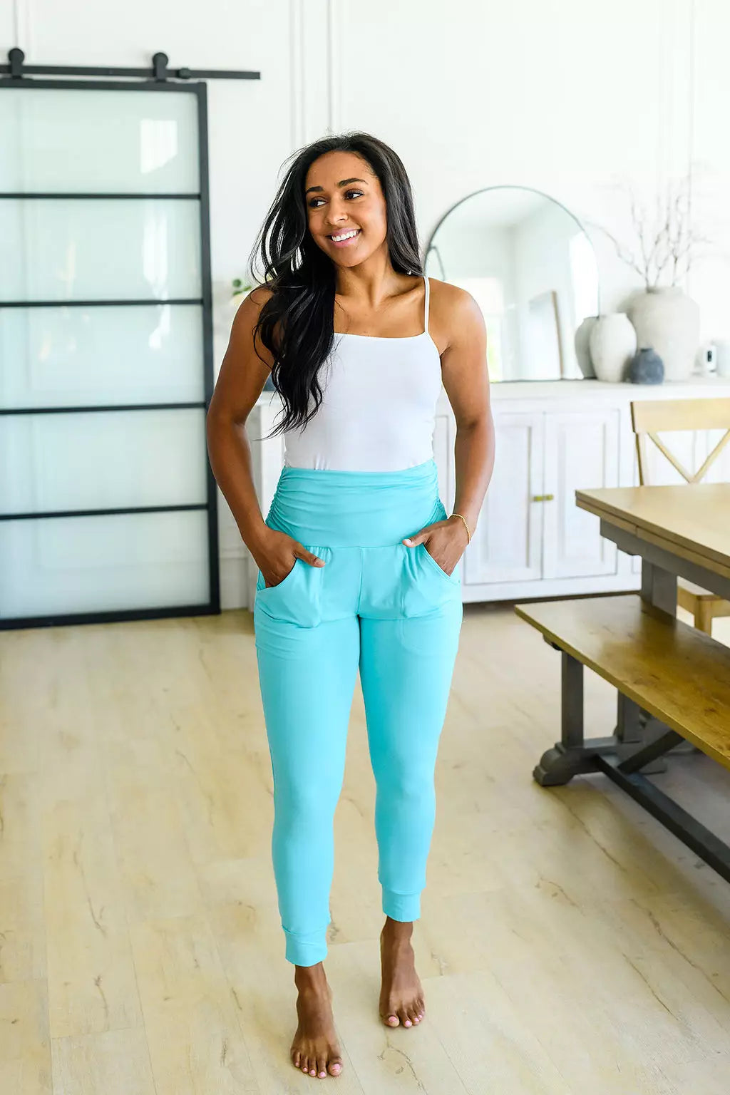 Hazel Blues® |  Haley Ruched Waist Leggings