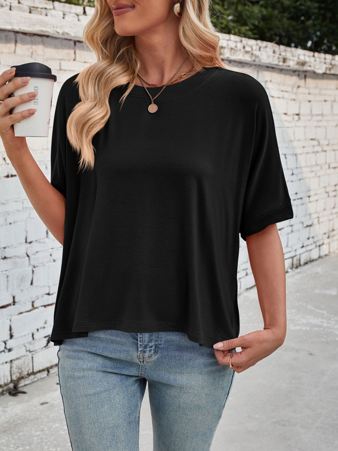 Hazel Blues® |  Lovelet Round Neck Half Sleeve T-Shirt