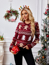 Hazel Blues® |  Gingerbread Round Neck Long Sleeve Sweater