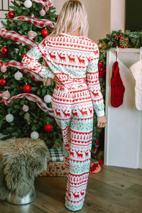 Hazel Blues® |  Christmas Element Round Neck Top and Pants Lounge Set