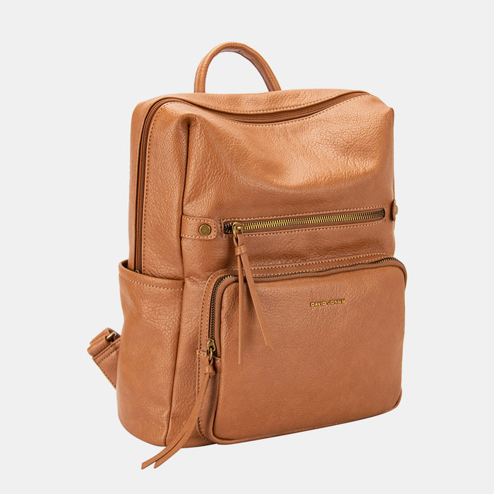 Hazel Blues® |  David Jones PU Leather Backpack Bag