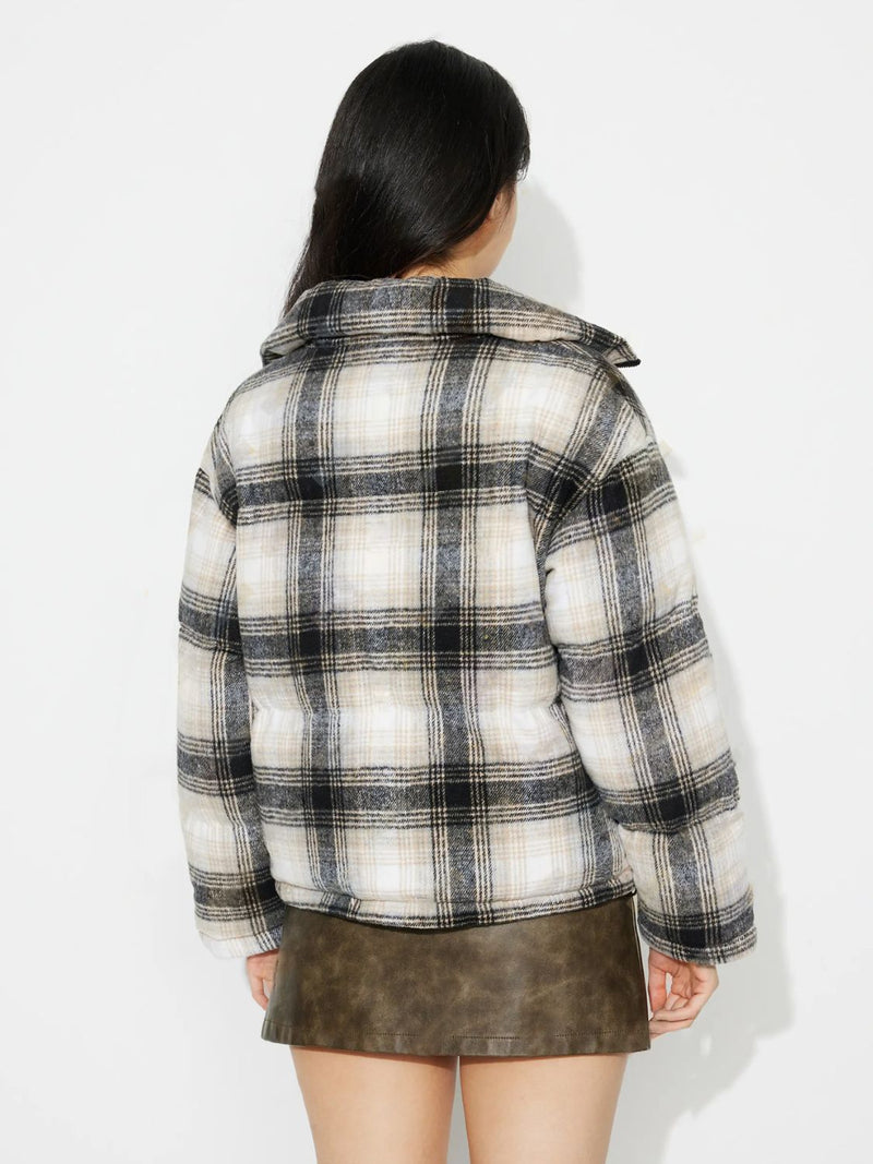 Hazel Blues® |  Plaid Zip Up Long Sleeve Jacket