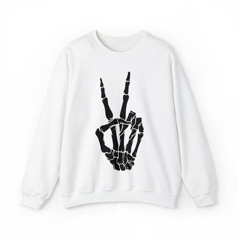 Hazel Blues® |  Peace Skelton Graphic Crewneck Sweatshirt