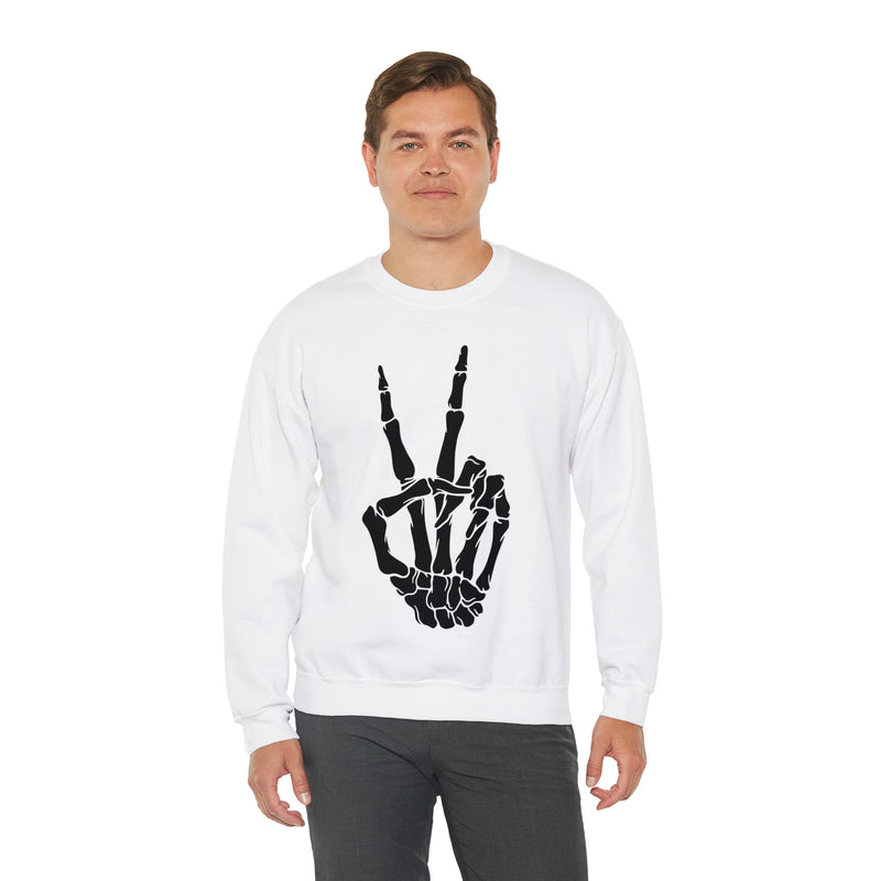 Hazel Blues® |  Peace Skelton Graphic Crewneck Sweatshirt