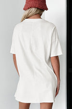 Hazel Blues® |  White Sequin American Flag Can Oversized Graphic Tee