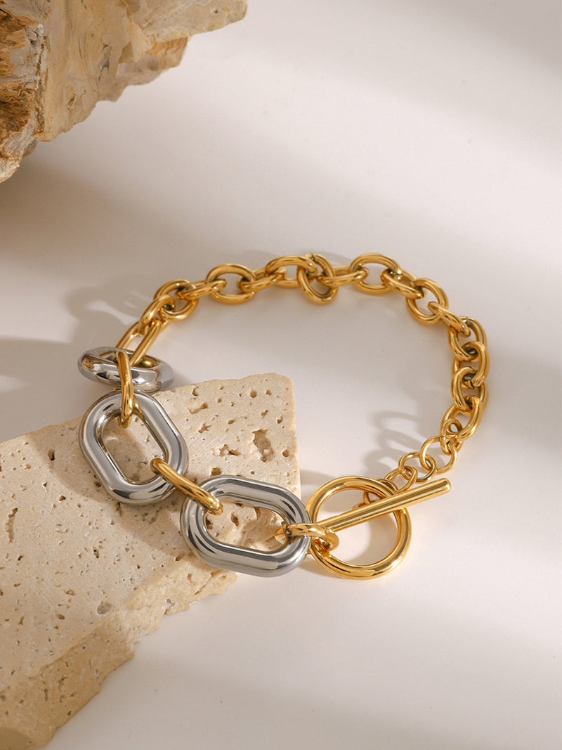 Hazel Blues® |  18K Gold-Plated Stainless Steel Chain Bracelet