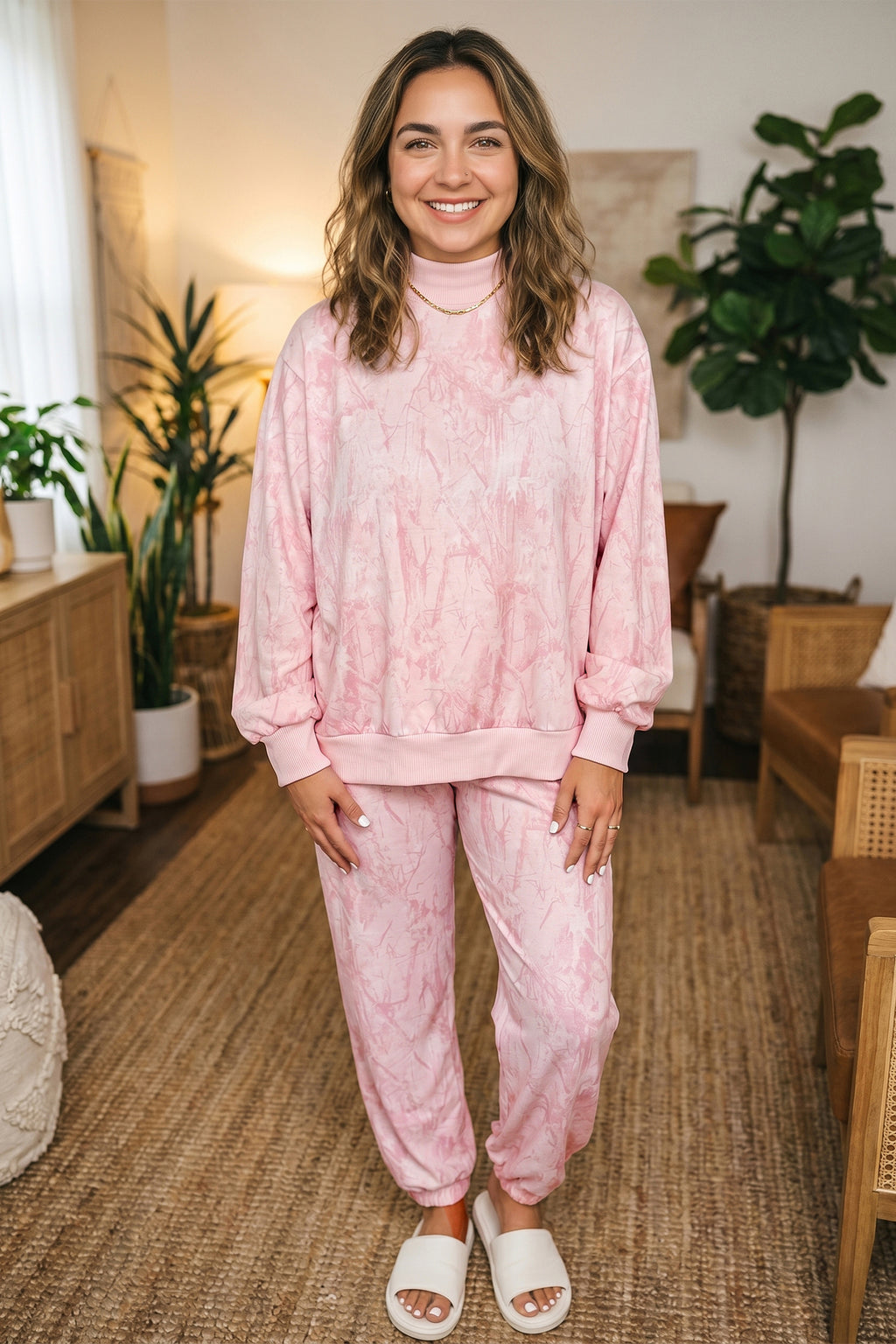 Briar Quinn Pink Camouflage Two-Piece Set