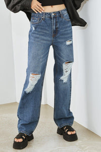 Hazel Blues® |  HAMMER COLLECTION Distressed High Waist Jeans