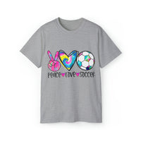 Hazel Blues® |  Peace Love Soccer Graphic Tee