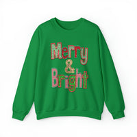 3Blues Designs |   Hazel Blues® |  Merry & Bright Faux Chenille Crewneck Sweatshirt