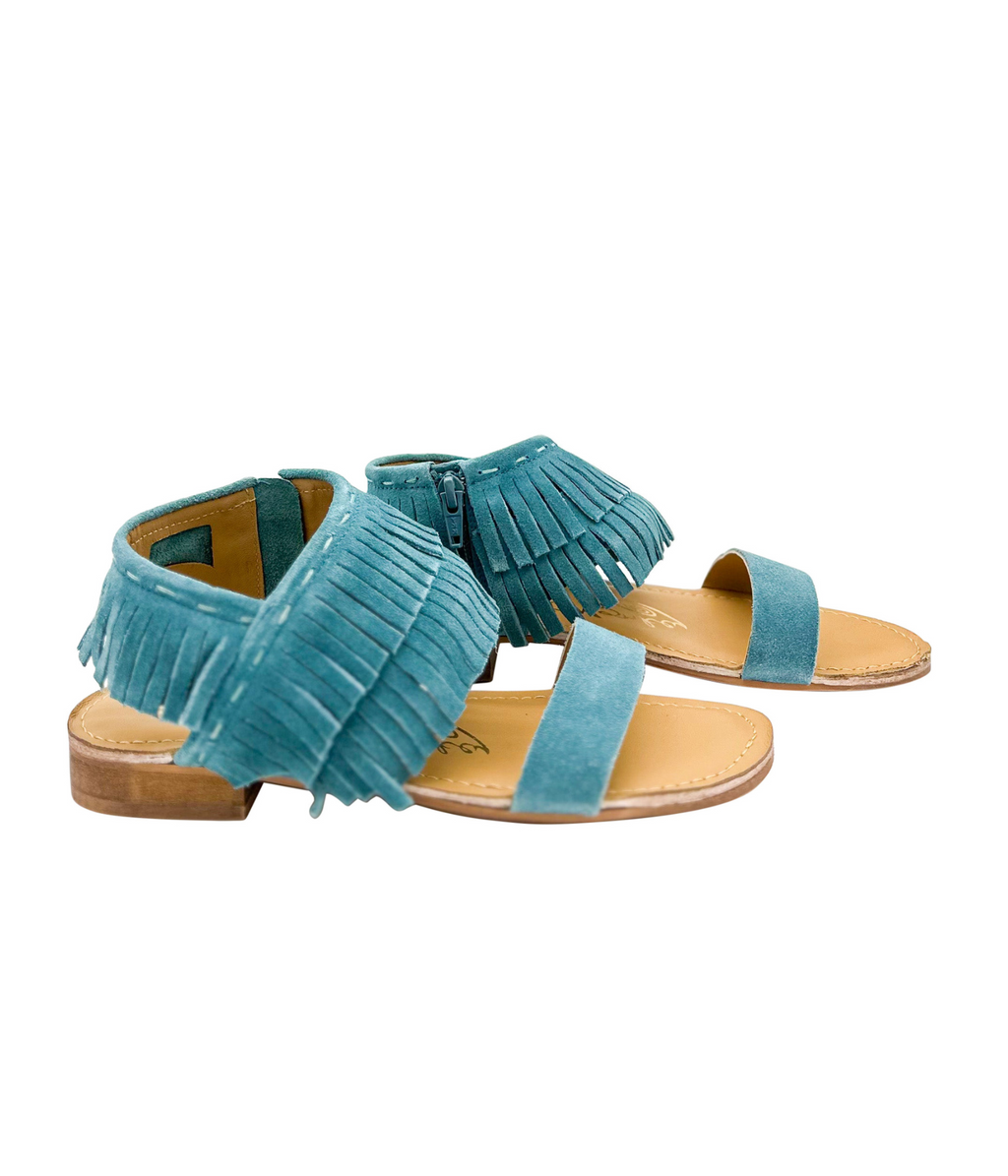 Hazel Blues® |  Fringe Star Sandal in Teal