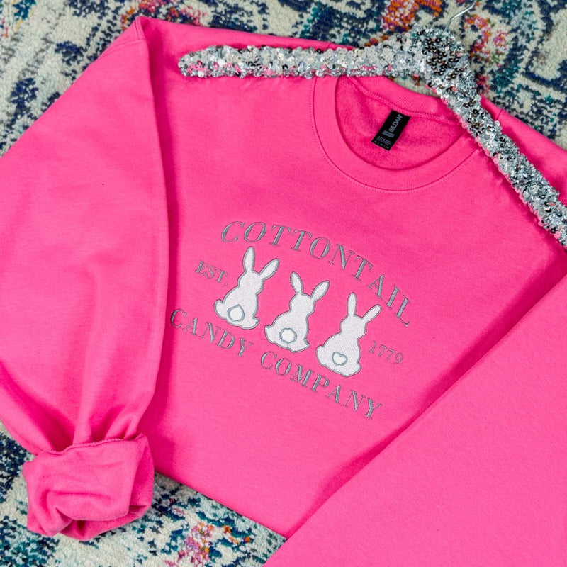 Hazel Blues® |  Cottontail Candy Company Embroidered Sweatshirt