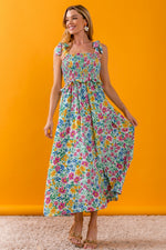 Hazel Blues® |  BiBi Floral Ruffle Trim Smocked Cami Dress
