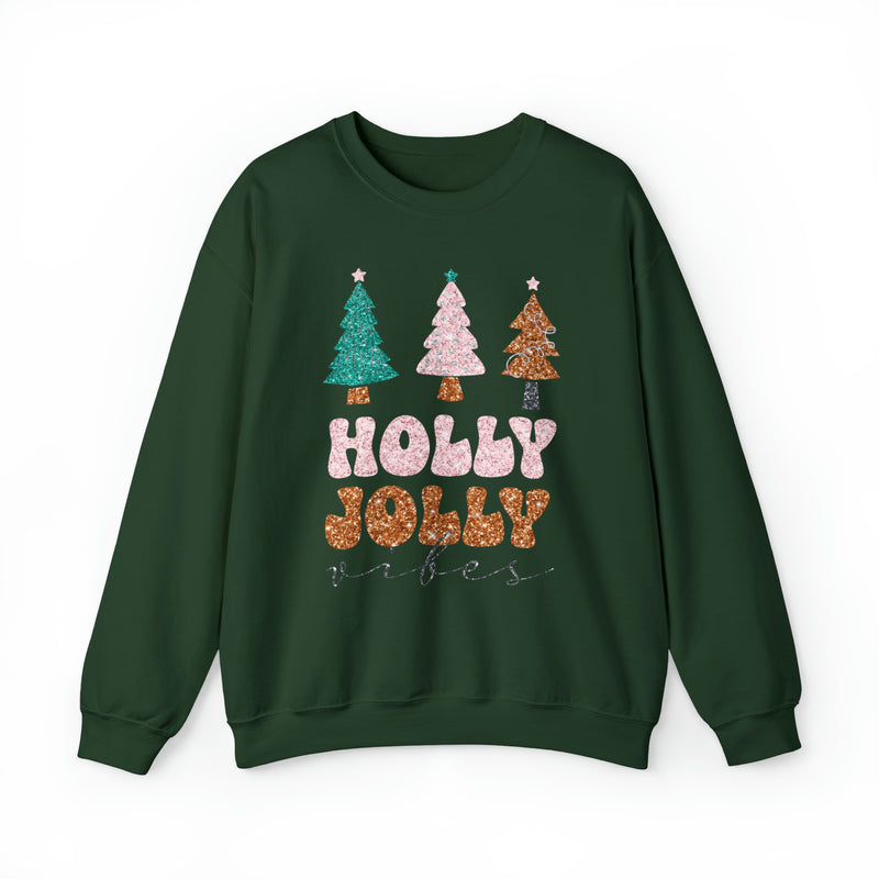 Hazel Blues® |  Holly Jolly Faux Glitter Chenille Crewneck Sweatshirt