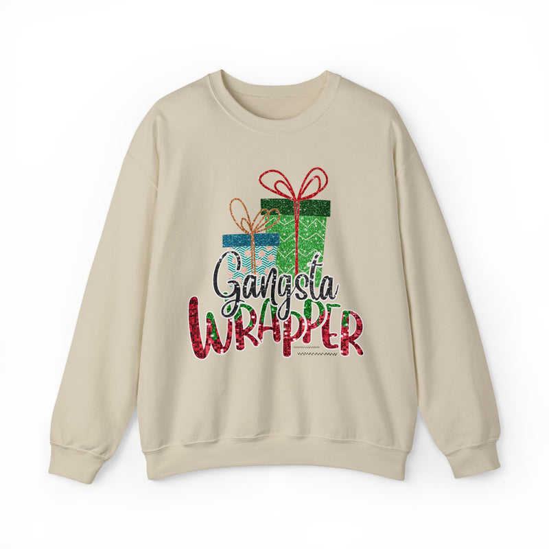 Hazel Blues® |  Gangsta Wrapper Glitter Graphic Crewneck Sweatshirt