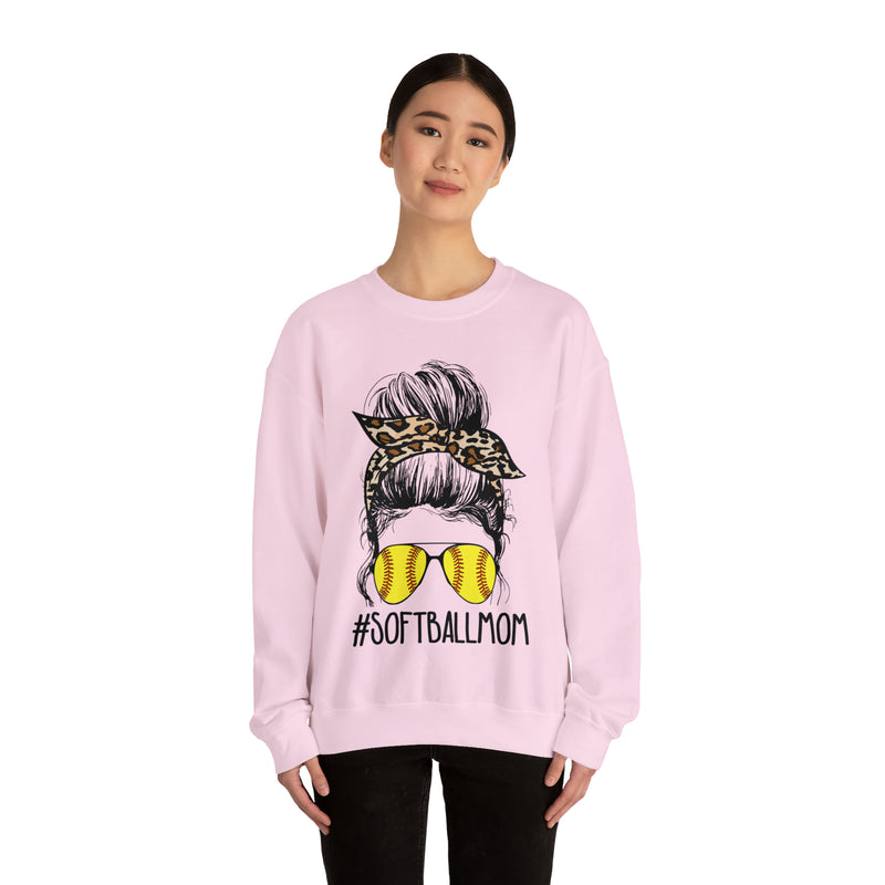 Hazel Blues® |  Softball Mom Leopard Graphic Sweatshirt